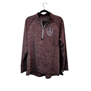 BAW Harvard “H” football quarter zip/ half zip pullover size 2X